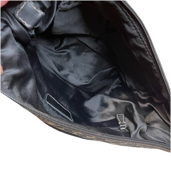 Fossil Black Gray Canvas Crossbody Marlow Pattern Shoulder Bag Classic Design - Picture 7 of 11